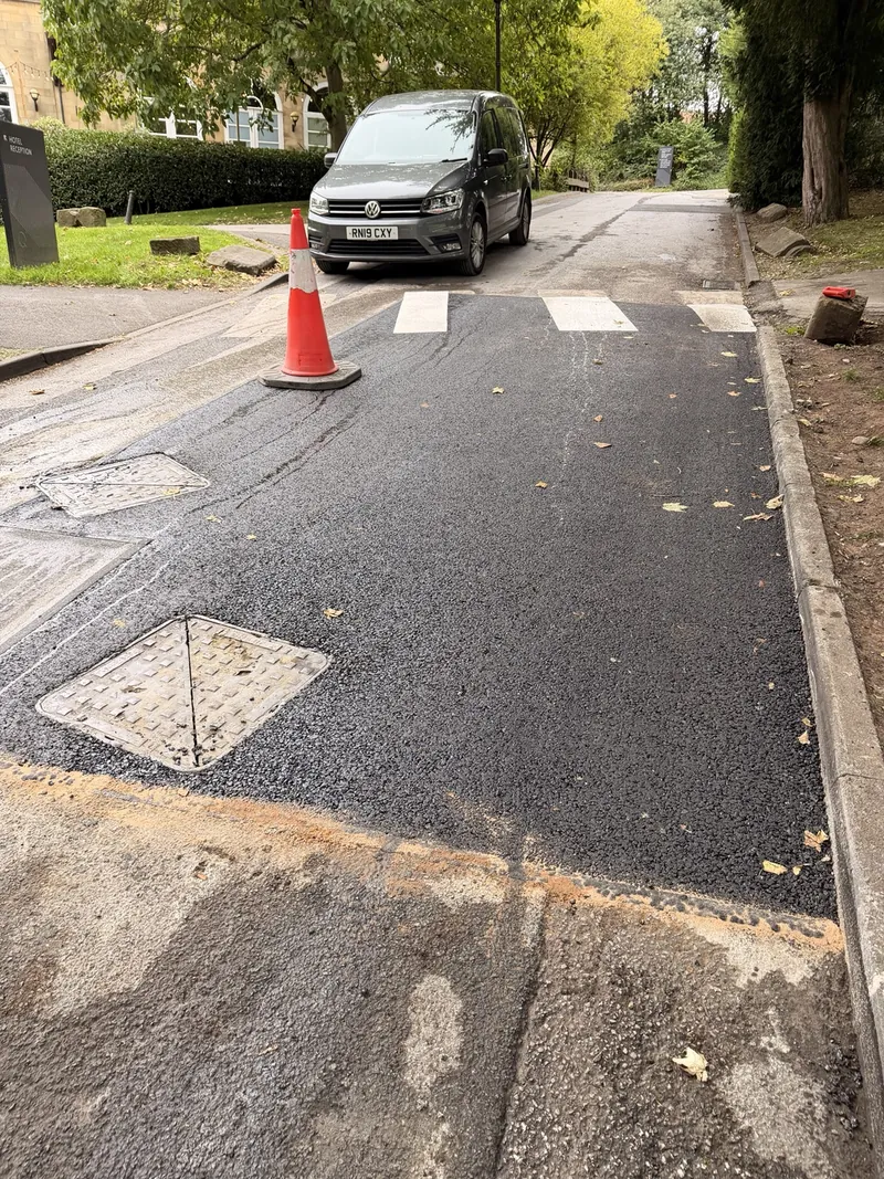 Completed asphalt patch repair at Oulton Hall